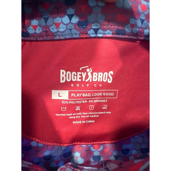 Bogey Bros Golf Co Womens Sleeveless Polo Shirt funny sports Geometric L spring - Picture 6 of 6